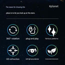 Black USB Starry Sky Projector Night Light –5-piece set Moon and Galaxy Edition Rotating LED Lamp, Bedroom Atmosphere Romantic Room Decor Projection Light