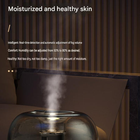White 500ml Smart Ultrasonic Humidifier & Aroma Diffuser – USB Silent Air Moisturizer, LED Bedroom Mist Maker