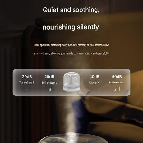 Black 500ml Smart Ultrasonic Humidifier & Aroma Diffuser – USB Silent Air Moisturizer, LED Bedroom Mist Maker