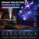 2-piece Bedroom Atmosphere Bundle –Black Ultrasonic Aroma diffuser Humidifier & Dreamy Butterfly and Marine Life Series Projector Night Light for Relaxing Home Decor, Perfect Gift for Her