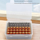Grey AA/AAA Battery Storage Case 24 AA + 30 AAA Capacity Durable PP Organizer Box with Removable Foam Dustproof Portable Protective Battery Holder