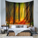 Forest Path Tapestry Wall Hanging 150×200cm Polyester Fabric Background Cloth Room Decor Brushed No-Stretch Fade Resistant Nature Forest Wall Decor with Installation Kit