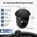 Car Steering Wheel Spinner Ball — Crafted from silicone, nylon, and metal, it features 360-degree rotation and a non-slip grip. Easy to install, it helps you steer effortlessly and navigate turns smoothly