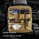 2 pcs Black Car Seat Back Organizer - 210D Oxford Cloth, Water-Resistant & Multi-Pocket Design - Space-Saving Storage for Cars, Camping & Home Use