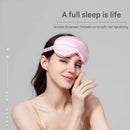 Black Imitation Silk Sleep Eye Mask - Soft Breathable Light Blocking Design with Elastic Strap for Travel, Nap, and Night Sleep Comfort