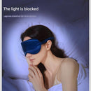 Black Imitation Silk Sleep Eye Mask - Soft Breathable Light Blocking Design with Elastic Strap for Travel, Nap, and Night Sleep Comfort