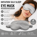 Grey Imitation Silk Sleep Eye Mask - Soft Breathable Light Blocking Design with Elastic Strap for Travel, Nap, and Night Sleep Comfort