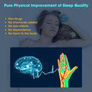 Winter Sleep Aid Bundle - Green Handheld EMS Pulse Device with 15 Levels and Green Imitation Silk Eye Mask for Relaxation, Travel, and Night Rest