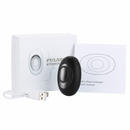 Winter Sleep Aid Bundle - Black Handheld EMS Pulse Device with 15 Levels and Black Imitation Silk Eye Mask for Relaxation, Travel, and Night Rest