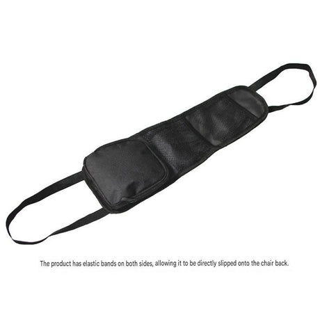 Black Universal Car Seat Side Storage Organizer - Oxford Cloth Mesh Hanging Bag with Zipper Pocket for Phone and Essentials, Slim Fit Auto Interior Tidy