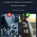 Black Universal Car Seat Side Storage Organizer - Oxford Cloth Mesh Hanging Bag with Zipper Pocket for Phone and Essentials, Slim Fit Auto Interior Tidy