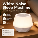 White Noise Sleep Aid Night Light - 7 Colour RGB Mood Lamp with Timer, Portable Bedside Table Lamp for Bedroom and Relaxation