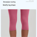 Purple M Size Women's High Waist 3/4 Yoga Leggings - Peach Hip Lift Design, Breathable Stretch Fabric for Gym Running and Daily Wear