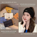 Women's Lightweight Outdoor Windproof and warm set - Black L Size Waterproof Windproof  Sun Protection Hooded Raincoat and Black Knitted Warm Headband Set for Hiking Travel Daily Wear