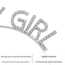 Silvery Birthday queen Rhinestone decorative headband - Alloy Letter Hair Accessory with Sparkling Crystals for Women and Girls, Party Photo Prop and Celebration Gift