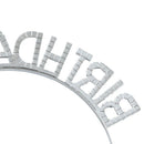 Silvery Birthday queen Rhinestone decorative headband - Alloy Letter Hair Accessory with Sparkling Crystals for Women and Girls, Party Photo Prop and Celebration Gift