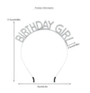 Golden Birthday Girl Rhinestone decorative headband - Alloy Letter Hair Accessory with Sparkling Crystals for Women and Girls, Party Photo Prop and Celebration Gift