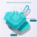 Grey Portable Quick Dry Towel with  Elephant Storage Box  - Microfiber Cooling Sports Sweat Towel with Silicone Case  for Gym Swimming Travel
