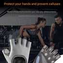 Pink M size Women's Half-Finger Fitness Gloves - Liquid Silicone Shock Absorption, Ice Silk Breathable Fabric, Non-Slip Grip for Gym Yoga Cycling Weight Training
