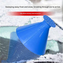 Red Multi-Function Car Windshield Ice Scraper - 4-in-1 Plastic Snow Removal Tool with Funnel Design, Lightweight Portable De-Icer for Winter Driving Safety