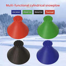 Green Multi-Function Car Windshield Ice Scraper - 4-in-1 Plastic Snow Removal Tool with Funnel Design, Lightweight Portable De-Icer for Winter Driving Safety