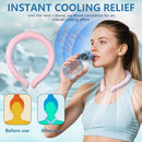 Blue PCM Neck Cooler Tube - Upgraded Phase Change Material Cooling Ring - Lightweight 135g, No Sweat, Long Lasting Relief for Sports, Office, and Outdoor Heat Stroke Prevention