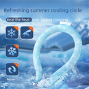 Gradient Blue Instant Cool PCM Neck Ring - 28°C Phase Change Material for Sweat-Free Relief - Ultra-Light 135g Comfort for Sports, Office, and Summer Travel