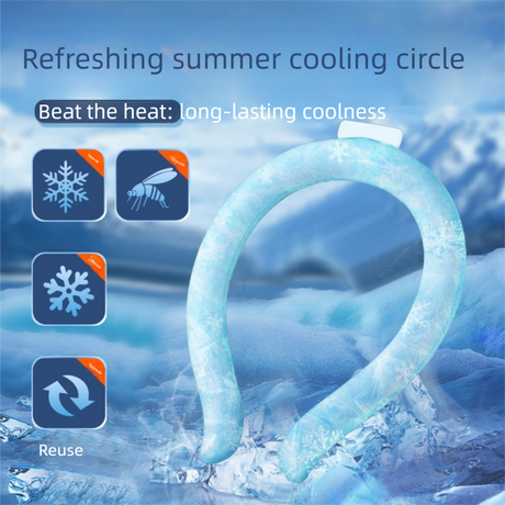 Lemon Instant Cool PCM Neck Ring - 28°C Phase Change Material for Sweat-Free Relief - Ultra-Light 135g Comfort for Sports, Office, and Summer Travel