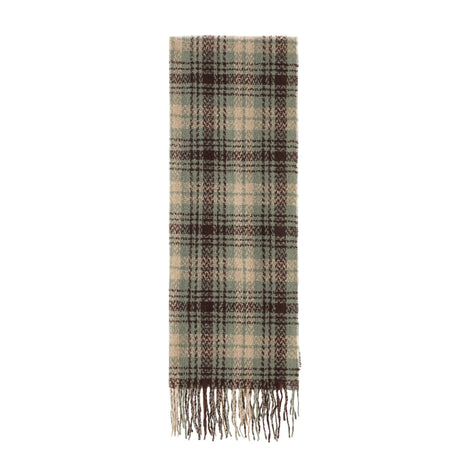 Striped Wool-Blend Beanie & Plaid Fringed Scarf Set — Soft Knit Hat (36 x 26 cm) and Oversized Shawl (200 x 65 cm); A Must-Have for Christmas and Cold Weather