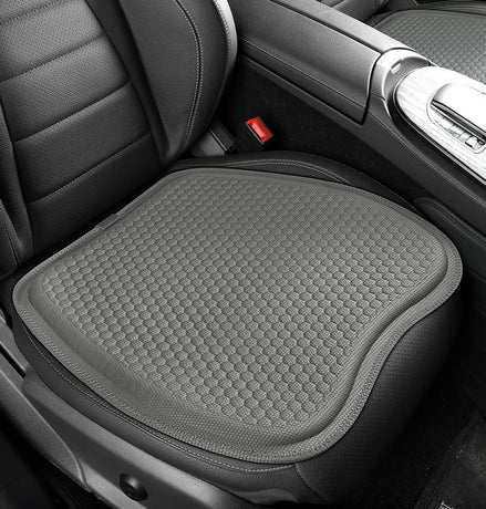 Gray Universal Honeycomb Gel Seat Cushion - Breathable Cooling Pad for Car & Office - Ergonomic Pressure Relief & Non-Slip Design for Long Sitting