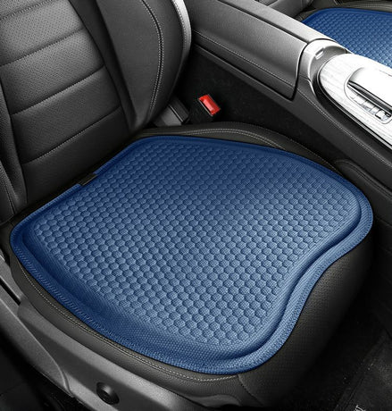 Blue Universal Honeycomb Gel Seat Cushion - Breathable Cooling Pad for Car & Office - Ergonomic Pressure Relief & Non-Slip Design for Long Sitting