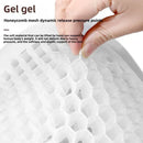 Black Universal Honeycomb Gel Seat Cushion - Breathable Cooling Pad for Car & Office - Ergonomic Pressure Relief & Non-Slip Design for Long Sitting