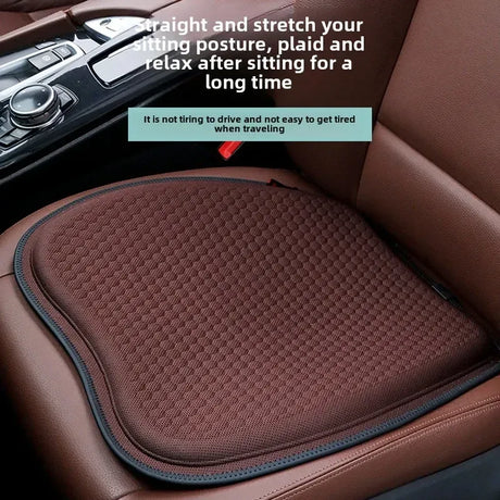 Black Universal Honeycomb Gel Seat Cushion - Breathable Cooling Pad for Car & Office - Ergonomic Pressure Relief & Non-Slip Design for Long Sitting