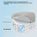 Black Universal Cooling Gel Seat Cushion - TPR Breathable Honeycomb Pad for Car & Office Chair