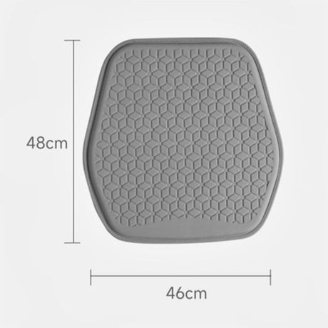 Black Universal Cooling Gel Seat Cushion - TPR Breathable Honeycomb Pad for Car & Office Chair