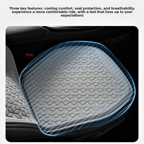 Pink Universal Cooling Gel Seat Cushion - TPR Breathable Honeycomb Pad for Car & Office Chair
