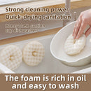 2 Suction Cups + 4 Honeycomb Kitchen Sponges Set - Dishwashing Cleaning Scrubbers
