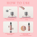 3 Pack Red 5ml Portable Perfume Atomizer Keychain Butterfly Charm Floral Refillable Travel Spray Bottle Set - Same Design
