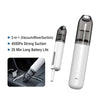 White Mini Wireless Handheld Vacuum Cleaner——Wireless Mini Dust Cleaner with Strong Suction, USB Type C Charging and Multi Purpose Cleaning Attachments