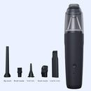 Black Portable Handheld Vacuum Cleaner - Cordless USB Rechargeable Mini Dust Cleaner with Blow and Suction Function, Multi Nozzle Attachments for Keyboard Desk Home Office Cleaning