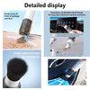 White Cordless Dust Buster Vacuum Cleaner- Cordless Mini Dust Cleaner with Soft Brush Attachment, USB Rechargeable Desktop and Keyboard Cleaning Tool