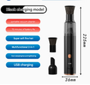 Black Cordless Dust Buster Vacuum Cleaner- Cordless Mini Dust Cleaner with Soft Brush Attachment, USB Rechargeable Desktop and Keyboard Cleaning Tool