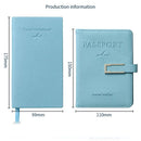 Pink Travel Passport Holder and Notebook Gift Set with Luggage Tag & Metal Pen Business Travel Gift Box