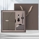 Gray Executive A5 Notebook Gift Set with Metal Pen, Business Card Holder and Keychain for Corporate Gifts, Client Appreciation and Office Professionals