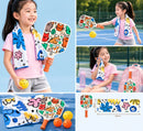 Kids Pickleball Paddle Set with Cooling Towel (Meow Paradise) , Cartoon Junior Paddles, Carry Bag and Indoor/Outdoor Balls for Children