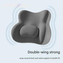 Blue Ergonomic Memory Foam Lumbar Support Cushion for Office Chair, Adjustable Lower Back Pillow with Dual Side Support, Orthopedic Back Rest for Desk Chair, Car Seat and Home Office