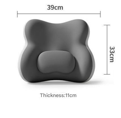 Blue Ergonomic Memory Foam Lumbar Support Cushion for Office Chair, Adjustable Lower Back Pillow with Dual Side Support, Orthopedic Back Rest for Desk Chair, Car Seat and Home Office