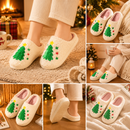 Christmas Home Comfort Set with Flannel Throw Blanket 130x150cm, Plush Indoor Slippers AU 4-5 and Snowman Curtain Tiebacks Set of 2, Festive Holiday Gift Bundle