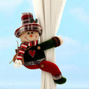 Christmas Home Comfort Set with Flannel Throw Blanket 130x150cm, Plush Indoor Slippers AU 4-5 and Snowman Curtain Tiebacks Set of 2, Festive Holiday Gift Bundle