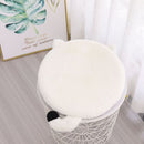 40cm Round Cat-Themed Seat Cushion (White Cat with Black Tail) — Slow-Rebound Memory Foam, Soft Plush, Washable — Ideal for Office Chairs, Bedrooms, Dorms, and Reading Nooks